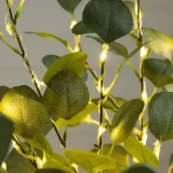 Pre-Lit Warm LED Eucalyptus Plant, 4 ft.