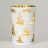 Pre-Lit White and Gold Christmas Tree Jar