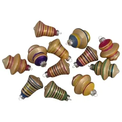 Purple Gold Finial and Bell 12-pc. Ornament Set