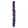 Purple Pre-Lit Black Leaves Garland