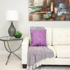 Purple Textured Velvet Pillow