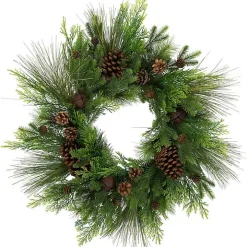 Real Touch Pine and Cedar Jingle Bell Wreath