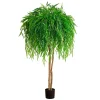Real Touch Willow Tree in Black Planter, 5 ft.