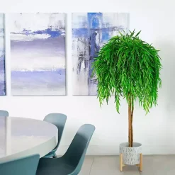 Real Touch Willow Tree in Black Planter, 5 ft.