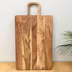 Rectangle Acacia Wood Paddle Handle Board