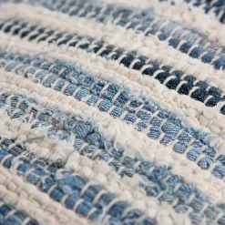 Recycled Denim Stitched Lumbar Pillow