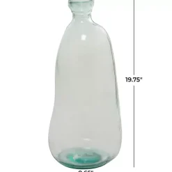 Recycled Glass Clear Aqua Floor Vase