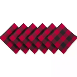 Red & Black Buffalo Check Napkins, Set of 6