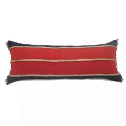 Red & Navy Nautical Rope Lumbar Pillow