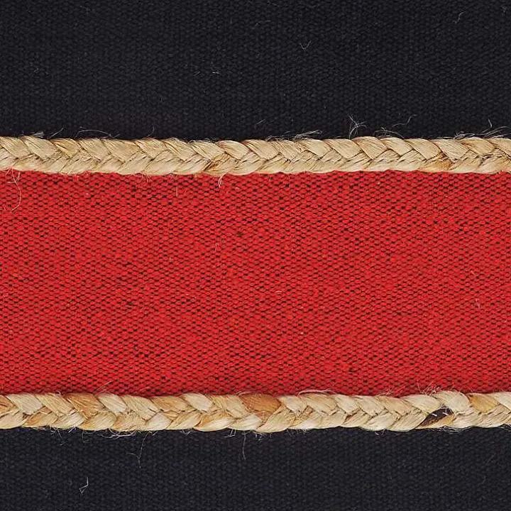 Red & Navy Nautical Rope Throw Pillow. 20x20