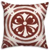 Red & White Medallion Indoor/Outdoor Pillow