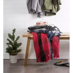 Red and Black Buffalo Check Throw