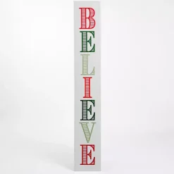 Red and Green Believe Porch Board