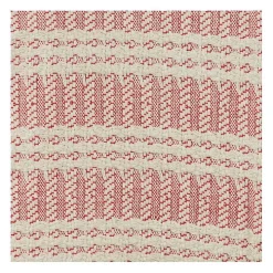 Red and Ivory Striped Cotton Throw