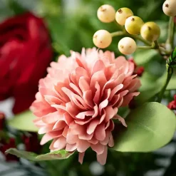 Red and Pink Mixed Floral Stems, Set of 3