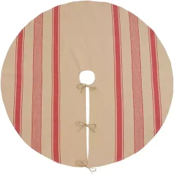 Red and Tan Striped Tree Skirt