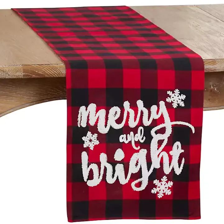 Red Buffalo Check Merry & Bright Table Runner