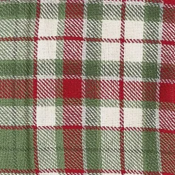 Red Green White Plaid Christmas Throw Blanket