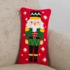 Red Holly Nutcracker Mini Pillow