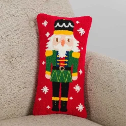 Red Holly Nutcracker Mini Pillow