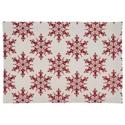 Red Snowflake Christmas Placemats, Set of 4