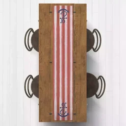 Red Stripes and Anchor Table Runner, 90 in.