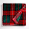 Red Tartan Plaid Plush Throw