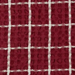 Red Windowpane Oversized Dish Towels, Set of 2