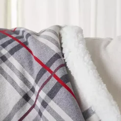 Ribbon Plaid Print Throw