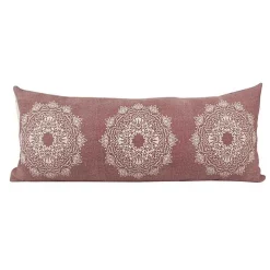 Rose Bohemian Medallion Lumbar Pillow