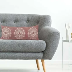 Rose Bohemian Medallion Lumbar Pillow