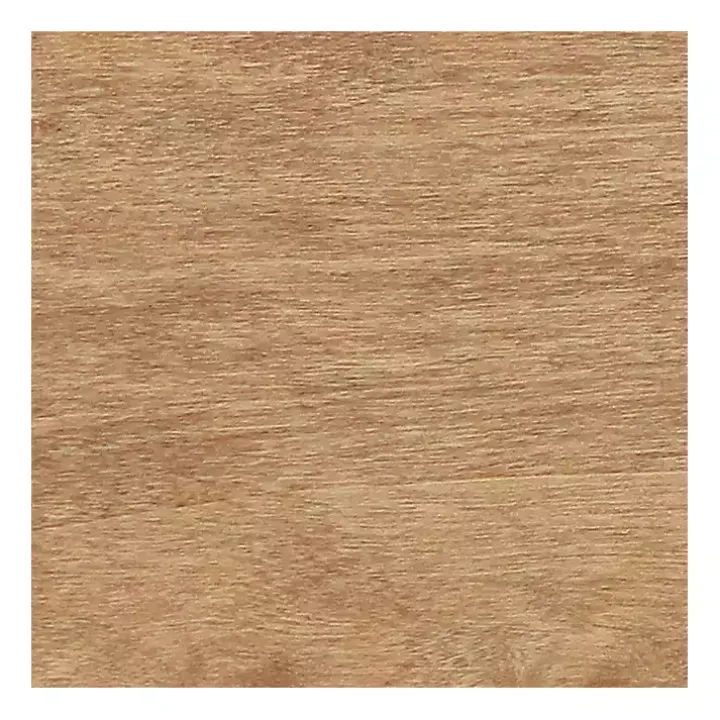 Round Brown Wood Coffee Bar Tray