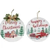 Round Christmas & Holidays Wall Plaques, Set of 2