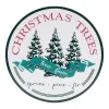 Round Christmas Tree Farm Metal Wall Plaque