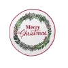Round Merry Christmas Wreath Pillow
