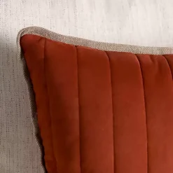 Rust Faux Suede Pillow