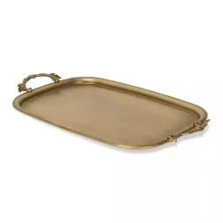 Rustic Gold Metal Decorative Tray