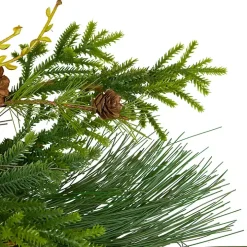 Rustic Pinecone and Jingle Bell Christmas Wreath