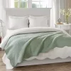 Sage Oversized Quilted Scalloped Edge Throw