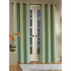 Sage Room Darkening Curtain Panel Set, 63 in.