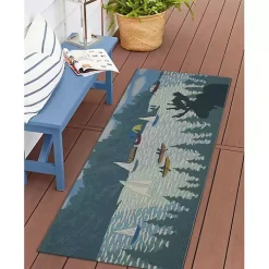 Sailboat Lake Indoor/Outdoor Runner, 1x4