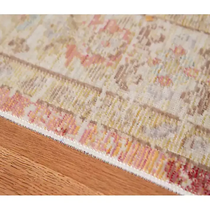 Salmon Vintage Border Area Rug, 8x11