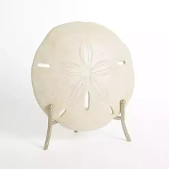 Sand Dollar Statue with Metal Stand
