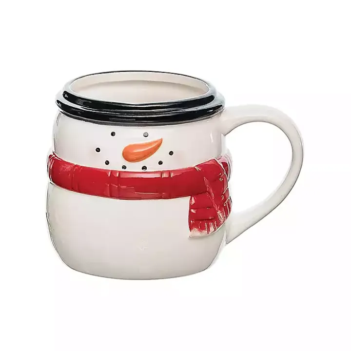 Santa Claus and Snowman Christmas Mugs, Set of 2