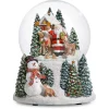 Santa with Animals Musical Christmas Dome