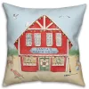Santa's Beach House Indoor/Outdoor Pillow