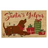 Santa's Yelper Christmas Coir Doormat