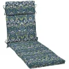 Sapphire Damask Outdoor Chaise Cushion