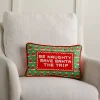 Save Santa the Trip Needlepoint Pillow
