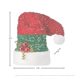 Sequin Santa Hat Tree Topper